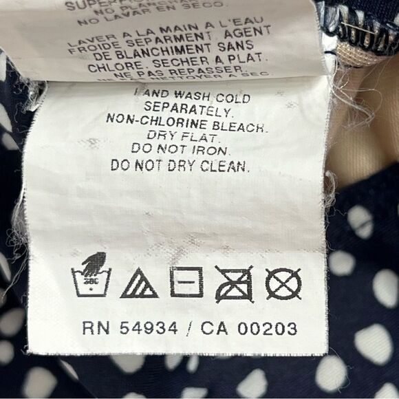 Speedo Navy White Polka Dot Halter V-Neck One Piece Swimsuit Women’s 10 - Picture 15 of 16